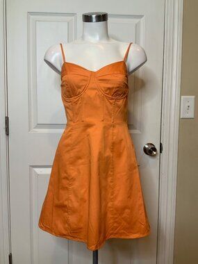 Favorite Daughter Creamsicle Orange Whats Your Sign Mini Dress, Size 2 $258 NWT!